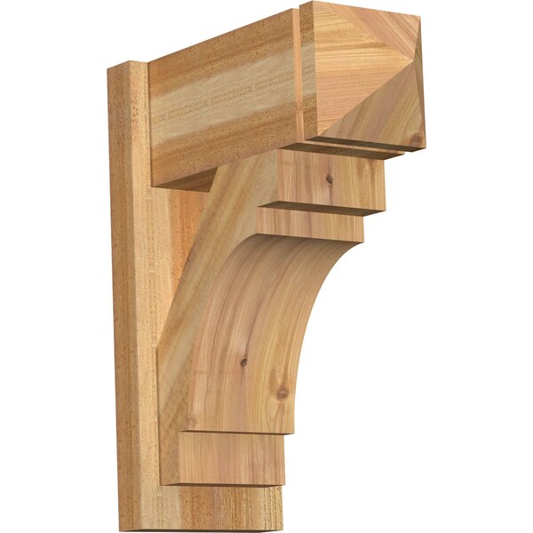 Ekena Millwork Merced Rough Sawn Arts and Crafts Outlooker, Western Red Cedar, 8"W x 18"D x 22"H OUT08X18X22MRC03RWR - main